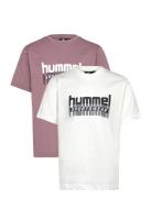 Hmltukas T-Shirt S/S 2-Pack Patterned Hummel