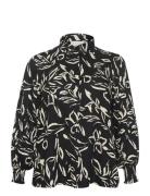 Kcflora Shirt Black Kaffe Curve