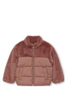 Kmgwanja Fur Puffer Mix Coat Otw Brown Kids Only