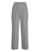 Pleated Straight Trousers Grey Mango