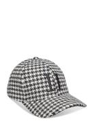 Houndstooth Wool Baseball Cap Black Les Deux