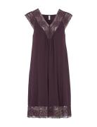 Nightdress No Sleeve Purple Damella Of Sweden