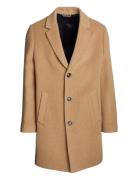 Dc Wool Mix Coat Beige Tommy Hilfiger