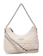 Assia Top Zip Shoulder Bag Cream GUESS