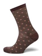 Donna Glitter Socks Brown Mp Denmark