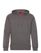 Tonal Logo Hoodie Grey HUGO