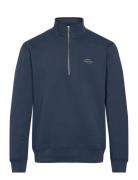 Standard Half Zip Logo Sweat Navy Mads Nørgaard