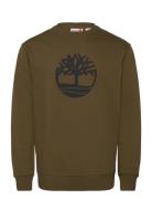 Kennebec River Tree Logo Crew Neck Sweatshirt Dark Olive Green Timberl...