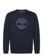 Kennebec River Tree Logo Crew Neck Sweatshirt Dark Sapphire Navy Timbe...