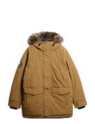 Everest Faux Fur Parka Jacket Brown Superdry