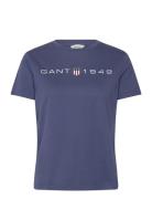 Reg Printed Graphic T-Shirt Blue GANT