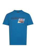 Portalet Short Sleeve T-Shirt Blue Napapijri