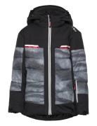 Kid Jacket Snaps Hood Black CMP