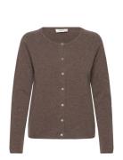 Rwlaica Ls O-Neck Raglan Cardigan Brown Rosemunde