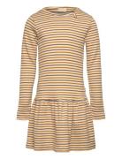 Dress L/S Modal Striped Yellow Petit Piao