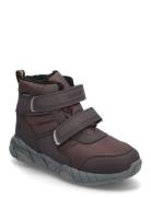 Boots W. Velcro, Wp Brown Color Kids