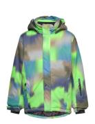 Ski Jacket - Aop Green Color Kids