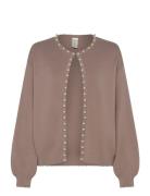 Yasfonny Ls Pearl Knit Cardigan S. - D2D Beige YAS