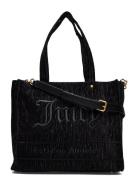 Iris Crinkled Velvet Large Shopping Black Juicy Couture