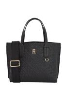 Th Distinct Small Tote Mono Black Tommy Hilfiger