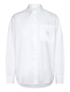 Woven Label Relaxed Shirt White Calvin Klein Jeans