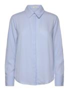 Fluid Long-Sleeved Shirt Blue Mango