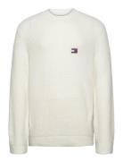 Tjm Reg Waffle Sweater Cream Tommy Jeans