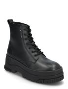 Tjw Lace Up Flatform Boot Black Tommy Hilfiger