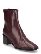 Heel Ankle Boot 50 W/Ml Lth Brown Calvin Klein