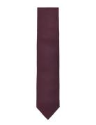 Polyester Tie 7 Cm Burgundy Lindbergh Black