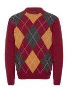 Argyle C-Neck Burgundy GANT