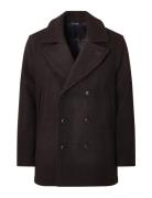 Wes Wool Peacoat Brown Lexington Clothing