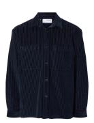 Slhpeder-Cordruroy Overshirt Ls Navy Selected Homme