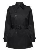 Belted Cotton-Blend Trench Coat Black Lauren Ralph Lauren