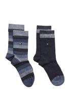 Th Kids Basic Stripe Sock 2P Blue Tommy Hilfiger