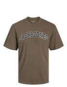 Jjecaleb Varsity Tee Ss O-Neck Noos Jnr Brown Jack & J S