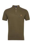 The Iconic Mesh Polo Shirt Khaki Polo Ralph Lauren