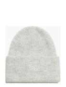 Soft Rib Knit Beanie Hat Grey Superdry