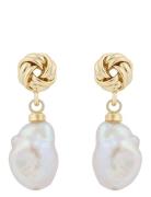 Soap Pearl Short Ear G/White - Gold SNÖ Of Sweden