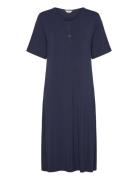 Bamboo Long Nightdress, Short Sleev Navy Lady Avenue