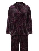 Lrl L/S Notch Collar Long Pant Pj Set Purple Lauren Ralph Lauren Homew...