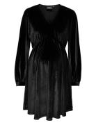 Olmesme Life Ls Velour Dnm Dress Black Only Maternity