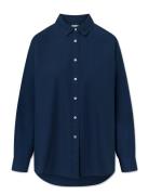 Josie Shirt - Poplin Navy STUDIO FEDER