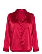 Satin Long-Sleeved Jacket Red Hunkemöller