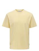 Onsfred Life Rlx Ss Tee Noos Yellow ONLY & SONS
