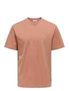 Onsfred Life Rlx Ss Tee Noos Orange ONLY & SONS