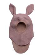 Balaclava Ears Wool Pink Huttelihut