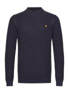 Ribbed Mock Neck Jumper Navy Lyle & Scott