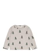 T-Shirt Ls Aop Sweat Grey Minymo