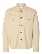 Slhreg-Arne Twill Overshirt Cream Selected Homme